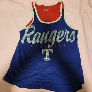 4 her by Carl Banks Women's Texas Rangers tank top, size small